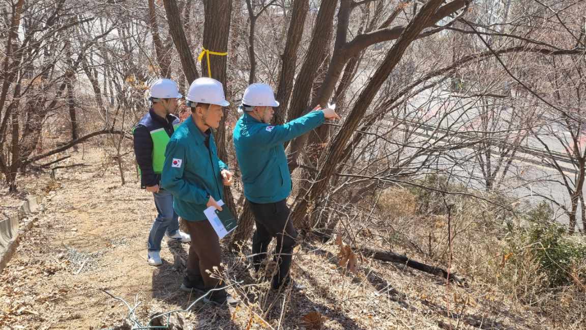 해빙기 맞이 급경사지 재난취약시설 안전 점검(2025.2.26.) 이미지
